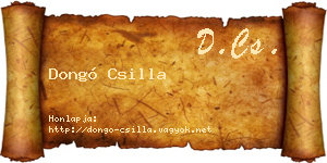 Dongó Csilla névjegykártya