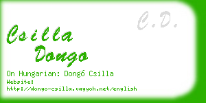 csilla dongo business card